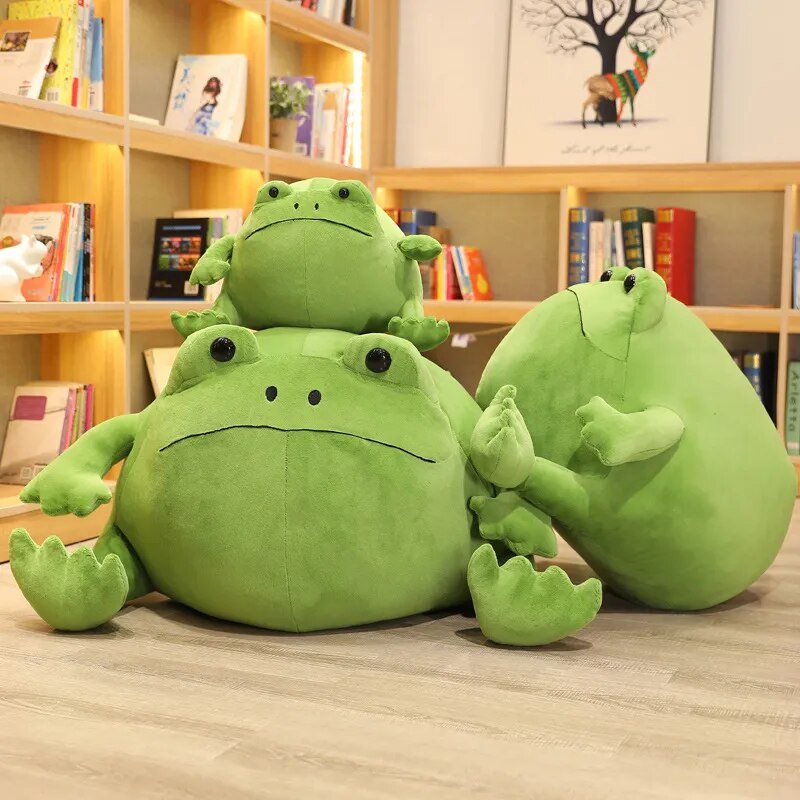 Kawaii Ricky Rain Green Frog Plush Toy Super Soft Stuffed Animal Lovely Frog Doll Baby Toys Plushie Gift Toy for Kids Girls ShopOnlyDeal