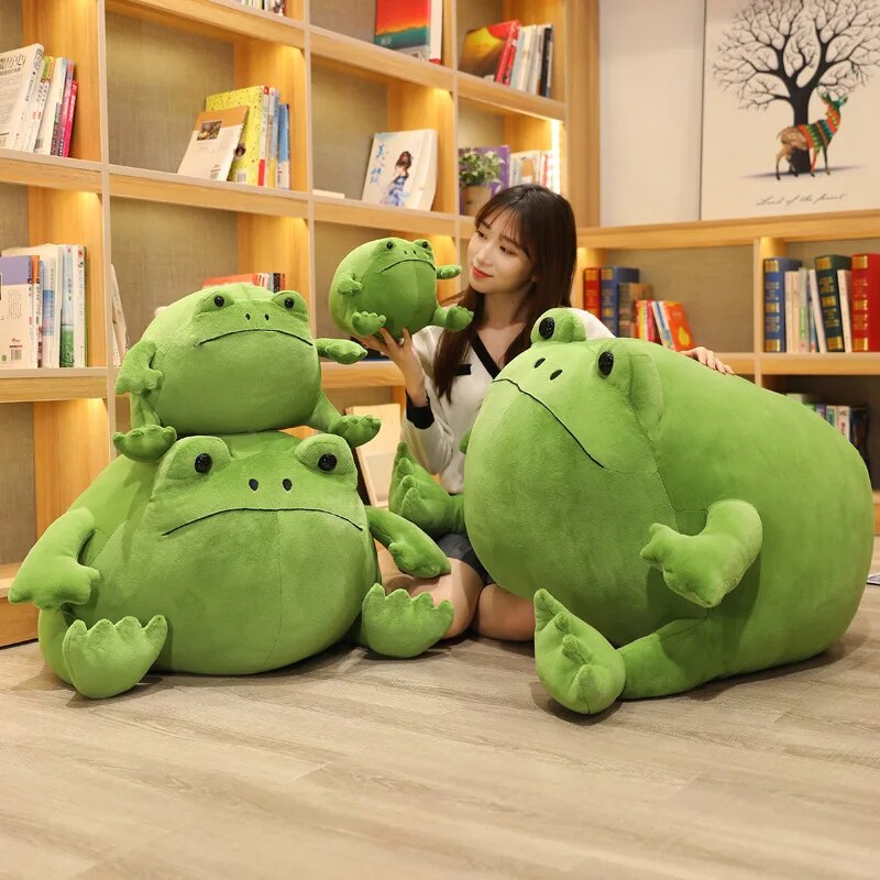 Kawaii Ricky Rain Green Frog Plush Toy Super Soft Stuffed Animal Lovely Frog Doll Baby Toys Plushie Gift Toy for Kids Girls ShopOnlyDeal