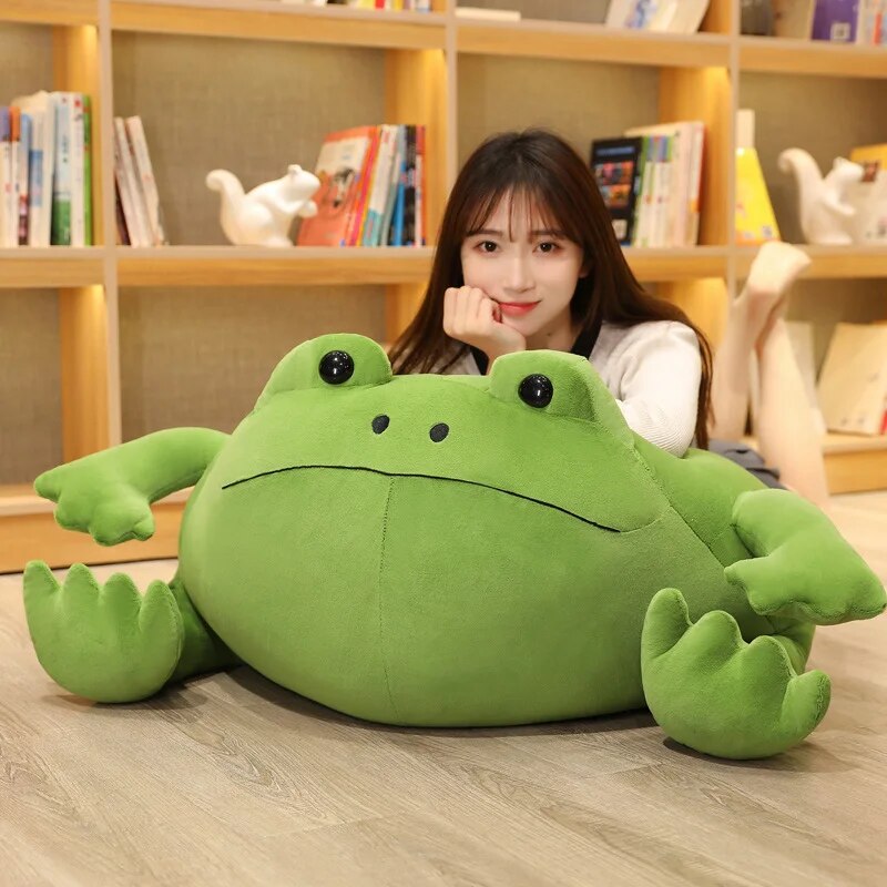 Kawaii Ricky Rain Green Frog Plush Toy Super Soft Stuffed Animal Lovely Frog Doll Baby Toys Plushie Gift Toy for Kids Girls ShopOnlyDeal