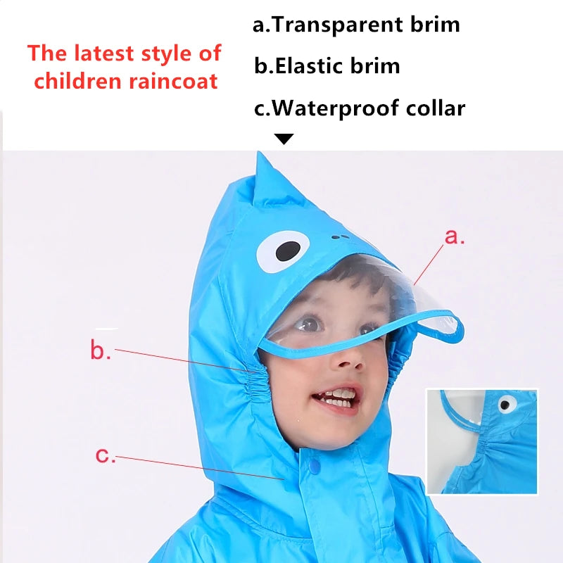 Kids Rain Suit with Hood :Stay Dry and Playful with Kids' Cartoon Animals Waterproof Rain Suit - Ideal for Children Aged 1-12! - Waterproof Jumpsuits Baby Cartoon Animals One Piece Raincoat Children Boys Girls Rainwear 1-12 Years ShopOnlyDeal