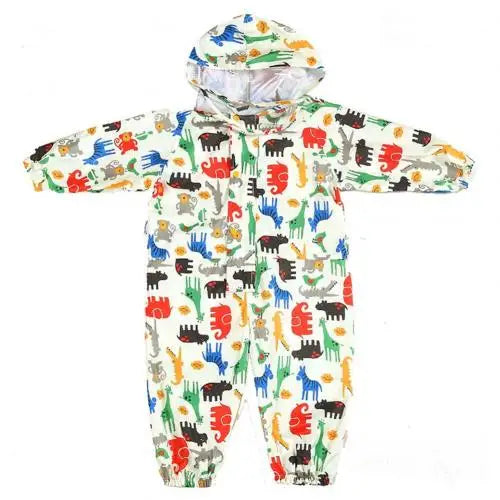 Kids Raincoat Waterproof Rain Poncho Cartoon Dinosaur Children School Student Jumpsuit Rainsuit Boys And Girls Travel Rainwear ShopOnlyDeal