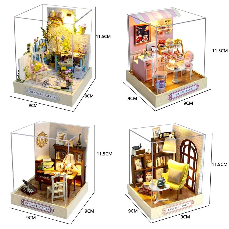 Wooden Miniature Dollhouses Kit Gift Toys Kids Roombox Doll House Furniture Box Theatre Toy For Children Birthday ShopOnlyDeal