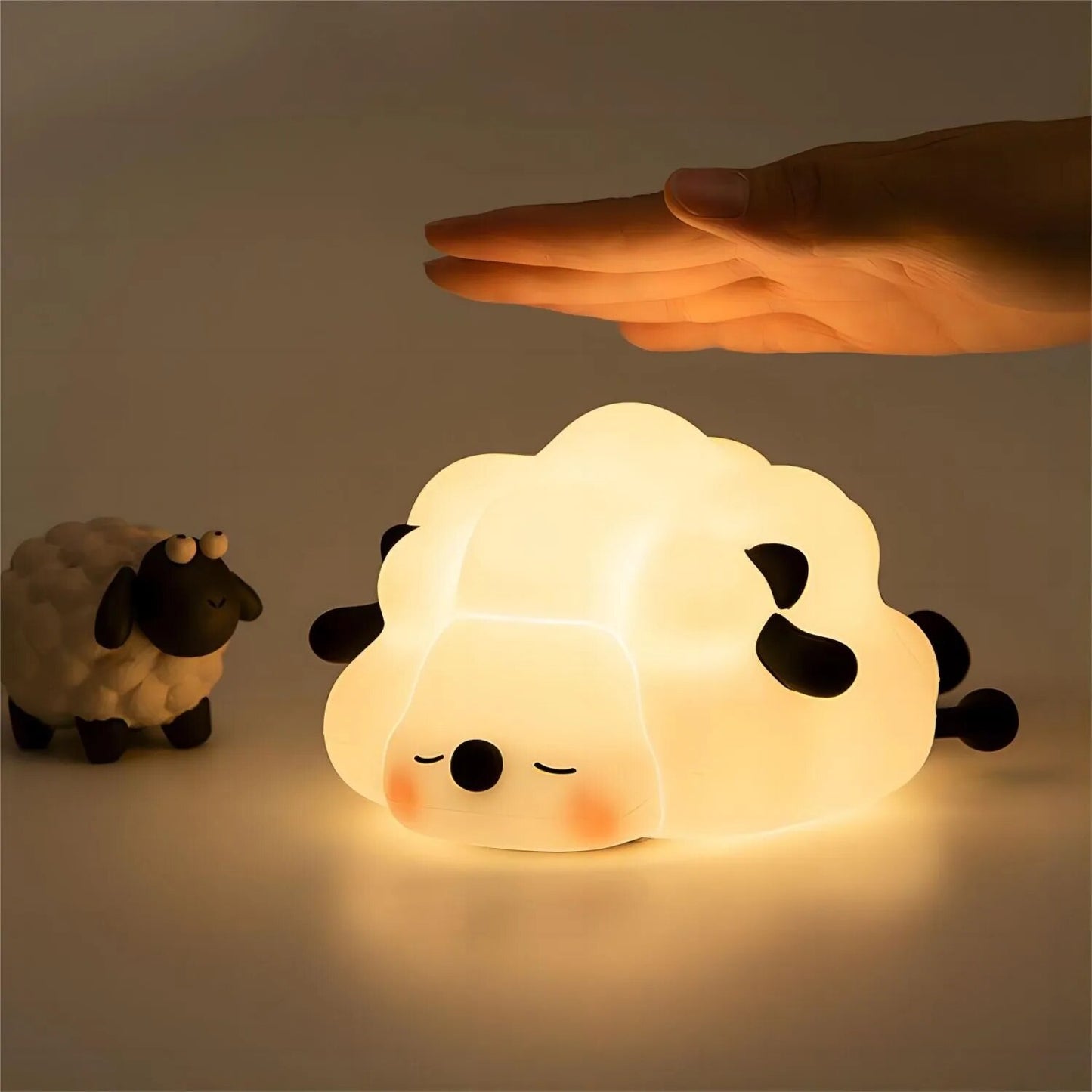 LED Cute Sheep Night Light USB Silicone Night Lamp Rechargeable Touch Sensor Nightlight Panda Rabbit Lamp for Kids Bedroom Decor ShopOnlyDeal