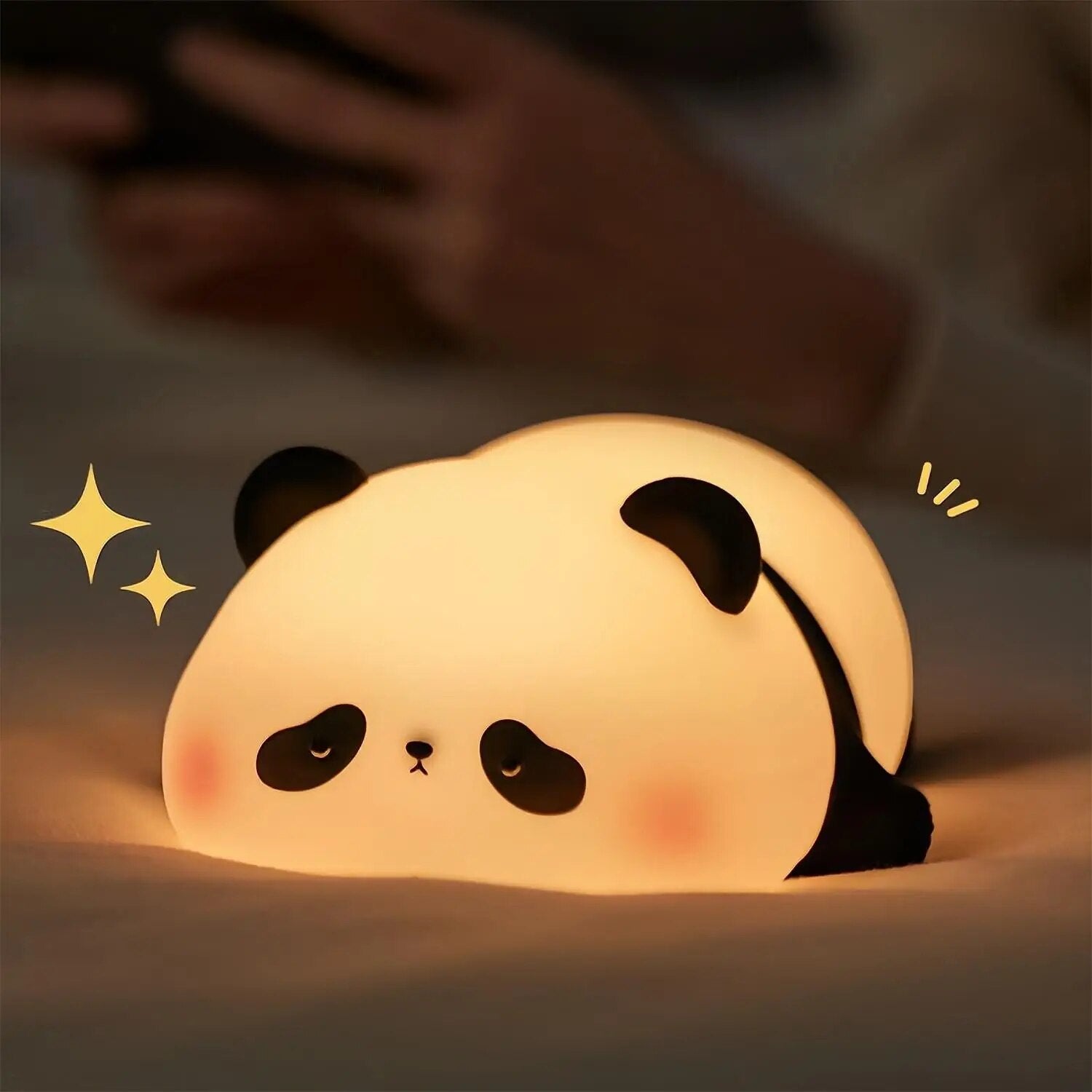 LED Cute Sheep Night Light USB Silicone Night Lamp Rechargeable Touch Sensor Nightlight Panda Rabbit Lamp for Kids Bedroom Decor ShopOnlyDeal