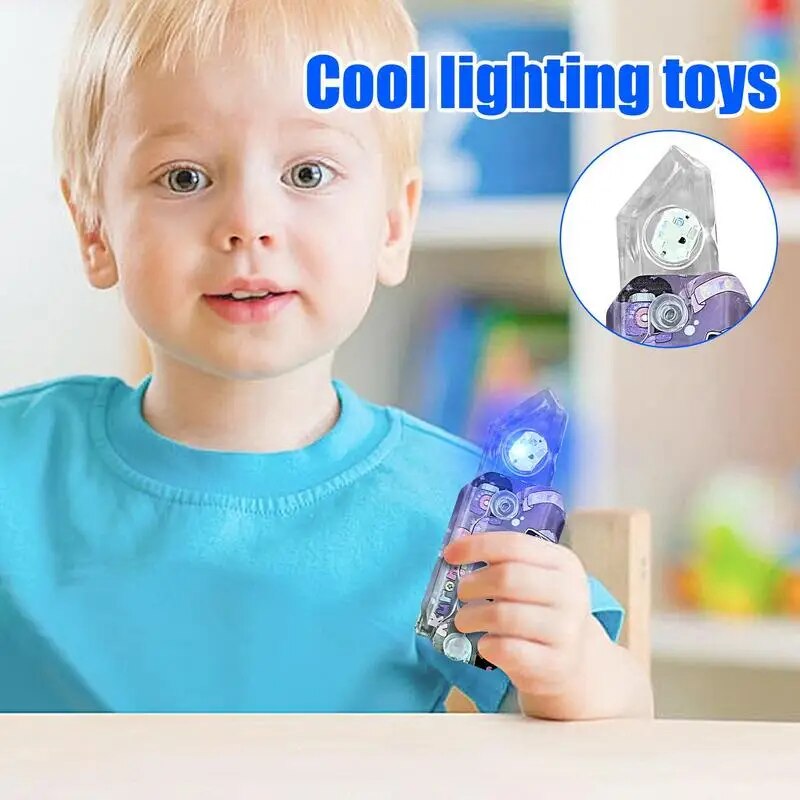 Gravity Knife LED Light 3D Carrot Fidget Toys Kids Decompressions Push Card Small Toy Luminous 3D Printing Plastic Carrot Knife ShopOnlyDeal