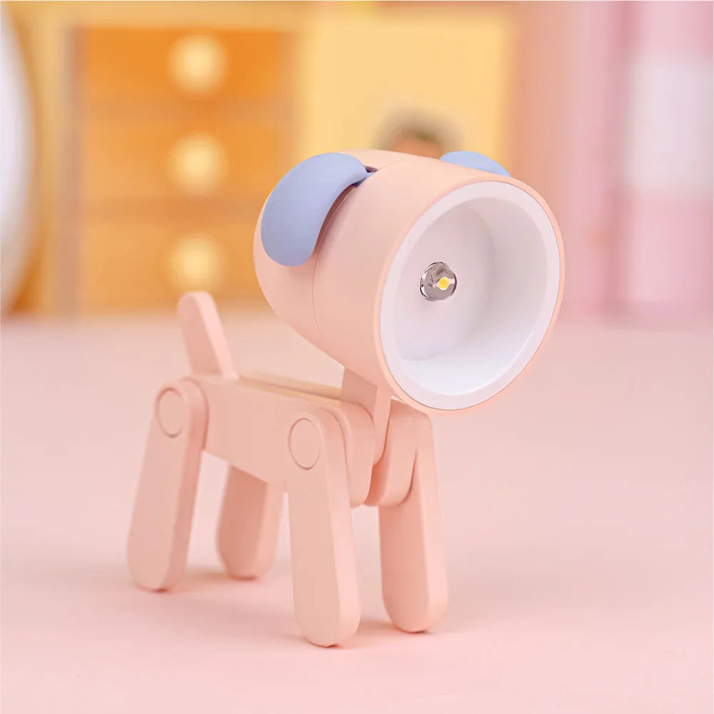 LED Night Light Mini Folding Desk Lamp Cute Pet Lights Dog Deer Portable Night Light Student Living Room Decor Gift ShopOnlyDeal