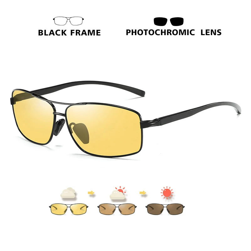 High Quality Alloy Sunglasses Polarized Men Photochromic Night Vison Goggle Chameleon Driving Glasses For Women zonnebril ShopOnlyDeal