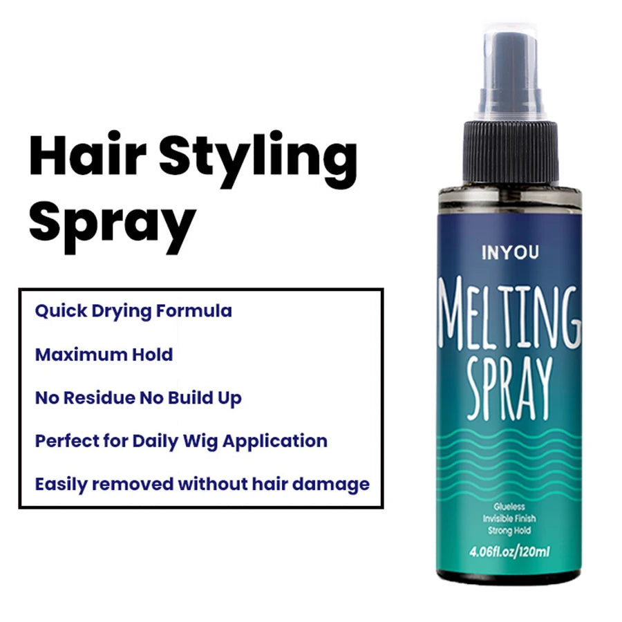 Achieve Seamless Wig Application with Lace Melting Spray - Strong Hold for Natural-Looking Results ShopOnlyDeal