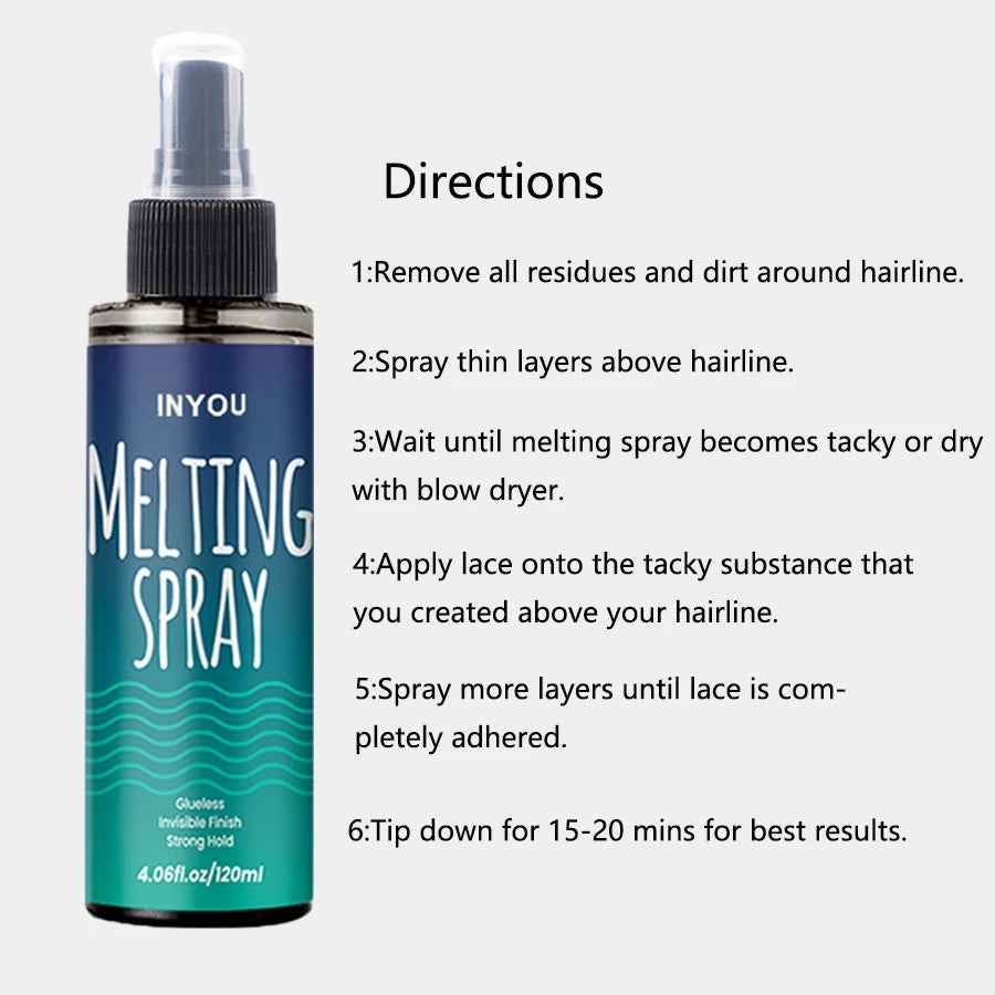 Achieve Seamless Wig Application with Lace Melting Spray - Strong Hold for Natural-Looking Results ShopOnlyDeal