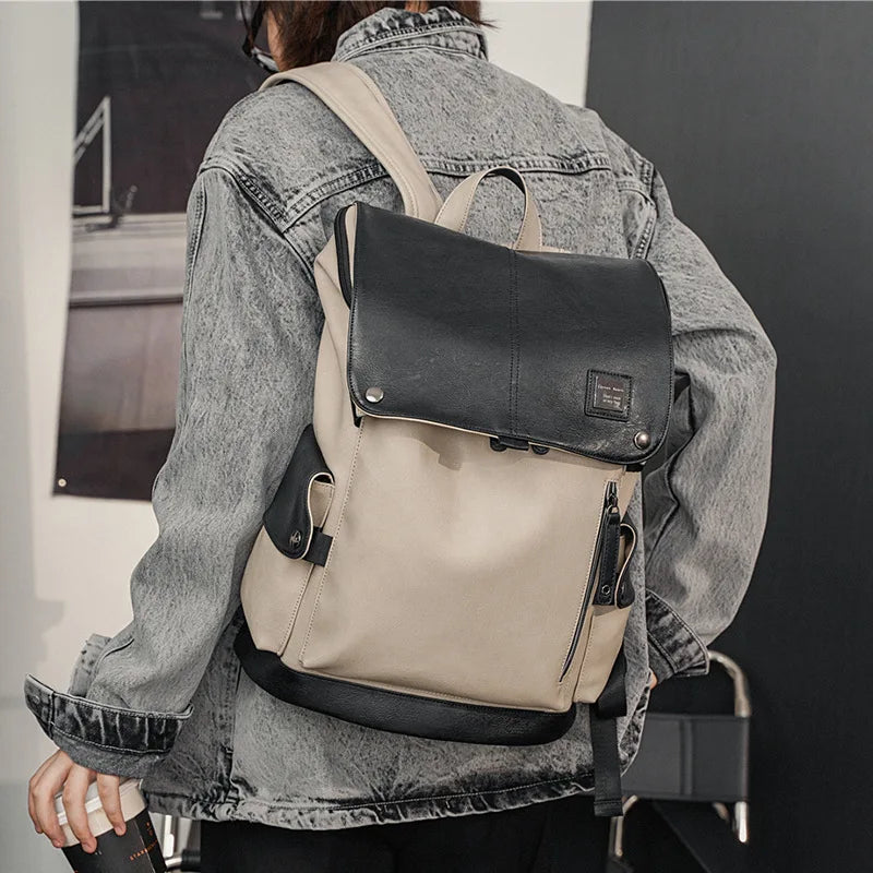 Large Capacity Men's Backpack Leather Laptop Bags High Quality Man Antitheft Travel Backpacks Male School Bookbags Shoulder Bag ShopOnlyDeal