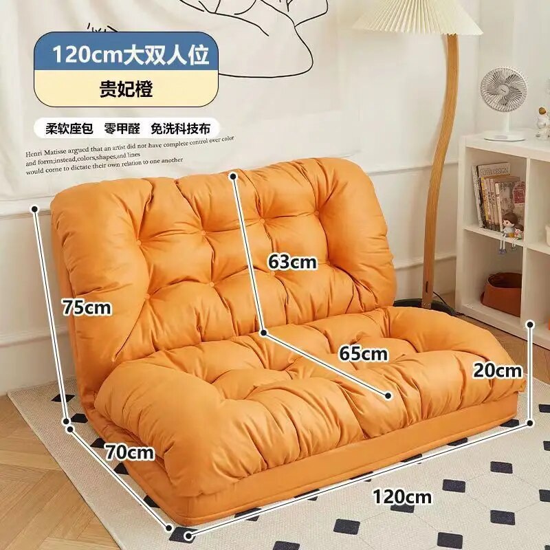 Lazy Sofa Removable and Washable Multifunctional Sofa Bed Single Bedroom Tatami Chair Balcony Folding Small Sofa E-life Museum Store