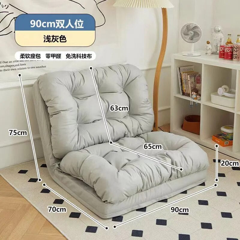 Lazy Sofa Removable and Washable Multifunctional Sofa Bed Single Bedroom Tatami Chair Balcony Folding Small Sofa E-life Museum Store