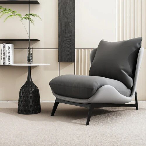 Luxury Leather Modern Simple Chair Living Room Nordic Comfy Modern Recliner Chair Lazy Ergonomic Reading Cadeiras Design Furniture ShopOnlyDeal