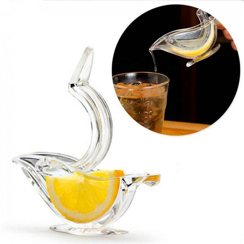 Lemon Clip Manual Transparent Fruit Juicer Home Kitchen Bar Gadget Bird Shape Citrus Juicer Hand Held Orange Squeezer Machine ShopOnlyDeal