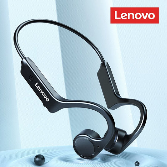 Lenovo X4 Bone Conduction Bluetooth Headphone Sports Earphone Waterproof Wireless Headset with Mic Ear Hook TWS Bass Hifi Stereo Cutesliving Store