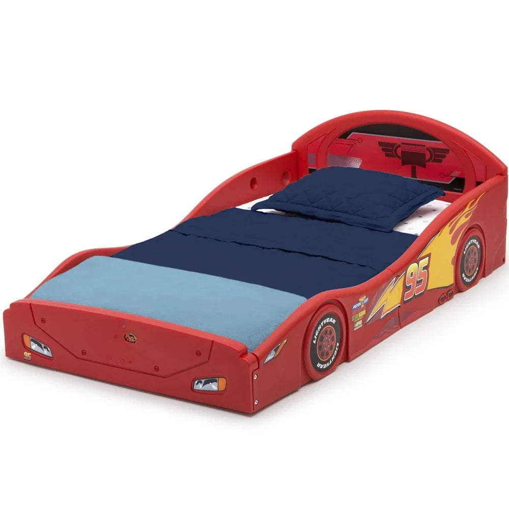 Lightning Plastic Sleep and Play Toddler Bed by Delta Children，Best Gift for Kids Cherrie Store