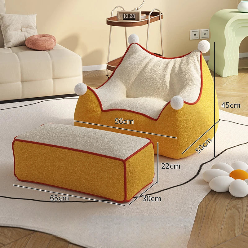 Children Sofa Furniture Living Room Modern Simple Single Sofa Cute Cartoon Bean Bag Soft and Comfortable Leisure Room Furniture ShopOnlyDeal