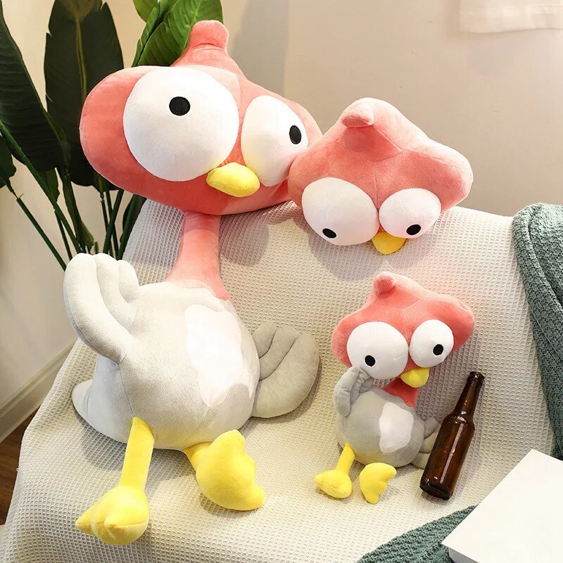 Cute Stuffed Chicken Toy Lovely POP Burst Eye Chick Plush Doll Stuffed Kids Toys Chicken Rooster Cock Wedding Birthday Gift Creative Christmas Girlfriend ShopOnlyDeal