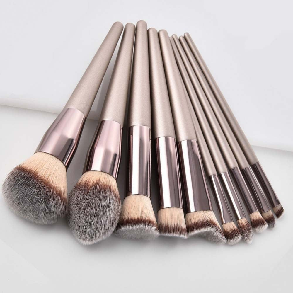 Luxury Champagne Makeup Brushes Set For Foundation Powder Blush Eyeshadow Concealer Lip Eye Make Up Brush Cosmetics Beauty Tools ShopOnlyDeal