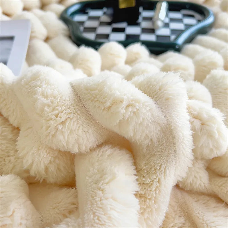 Luxury Fluffy Warm Blankets Soft Fur for Winter Thicker Milk Velvet Warm Double Bed Blankets Sofa Office Nap Comfortable Quilt Couple ShopOnlyDeal