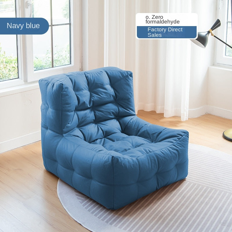 No-wash Tech Fabric Waffle Lazy Sofa Bean Bag Tatami Living Room Balcony Adult Single Chair Soft Anti-fouling Casual Sofa MOMO HOME Store