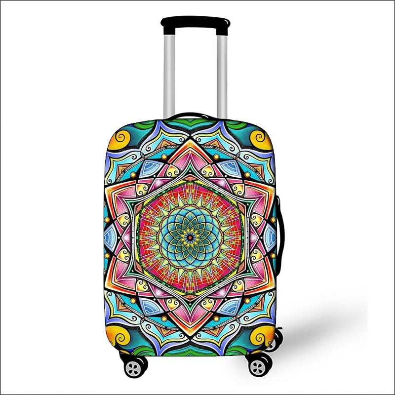 Luggage Cover Mandala Yoga Datura Flower Travel Accessories Trolley Case Baggage Protective Anti-dust Suitcase ShopOnlyDeal