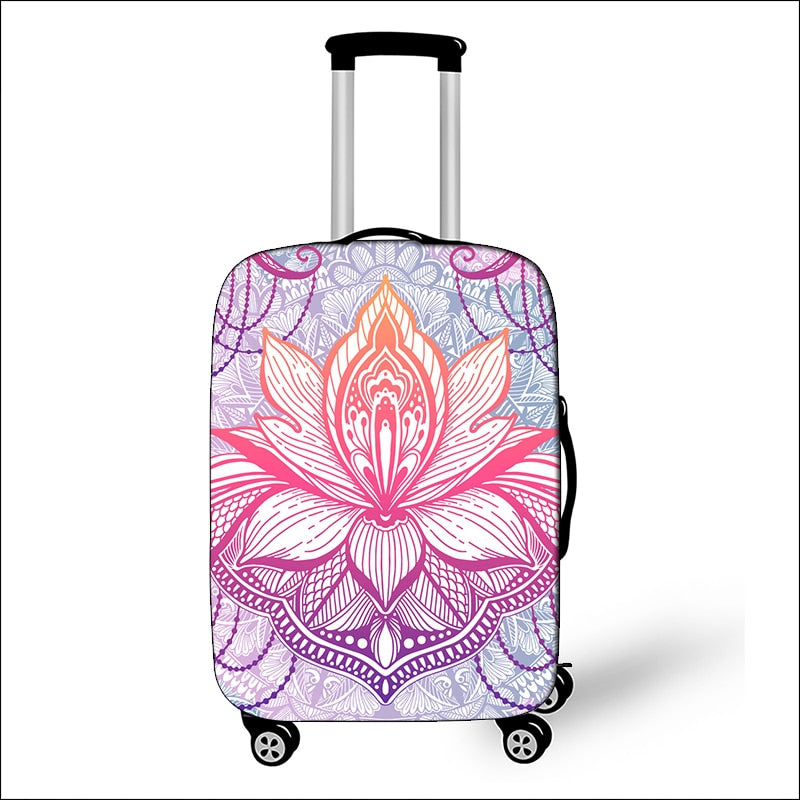 Luggage Cover Mandala Yoga Datura Flower Travel Accessories Trolley Case Baggage Protective Anti-dust Suitcase ShopOnlyDeal