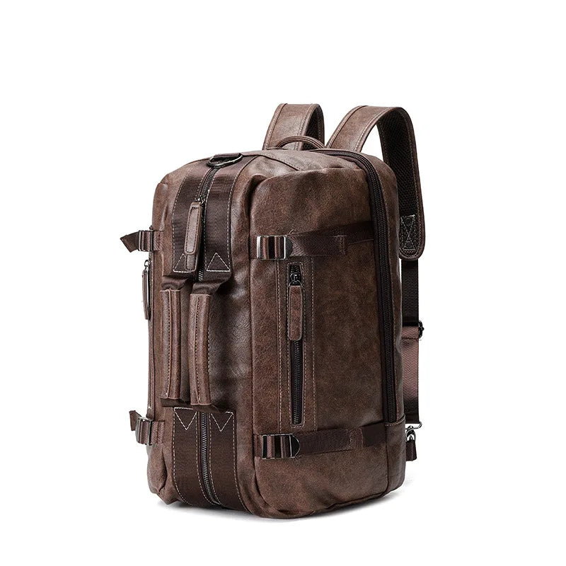 Men Backpack Business Travel Student Schoolbag Casual Big Capacity Bag High Quality Thick Leather Backpacks Male Laptop Rucksack Berchirly Store