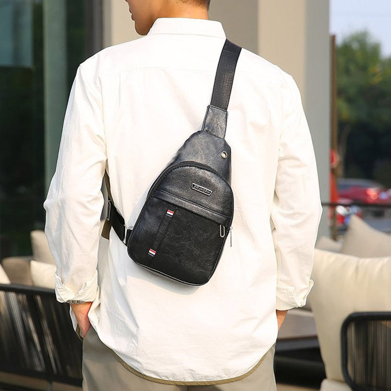 Men's Waterproof Single Shoulder Messenger Chest Bag Fashionable Korean Versatile Messenger Chest Bag ShopOnlyDeal