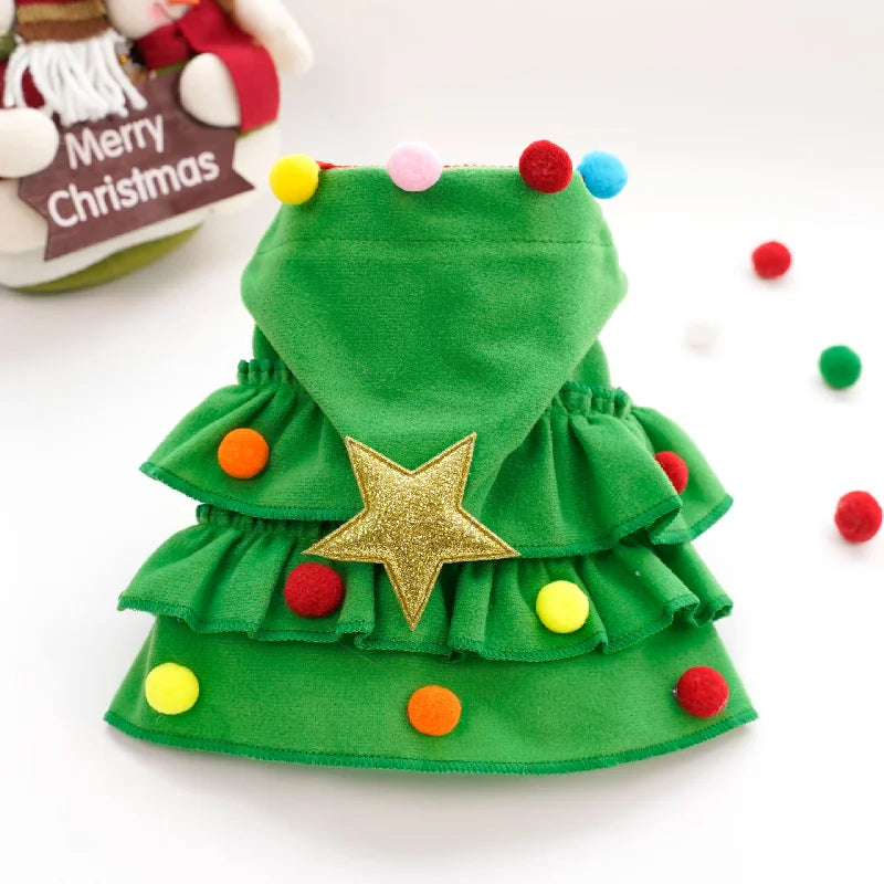 Merry Christmas Pet Clothes Dog Cloak Pet Cape And Shawl Puppy Cosplay Santa Tree Costume Happy Festival Coat Supplies Wholesale ShopOnlyDeal