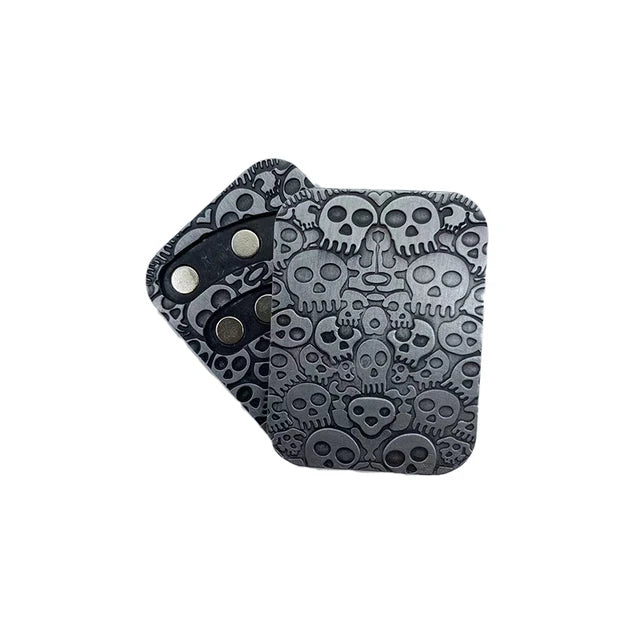 Metal Skull Push Slider Stress Relief Toy Anti Stress EDC Top Spinning Poker Toys Portable Decompress Magnetic Toys Adults Gifts ShopOnlyDeal