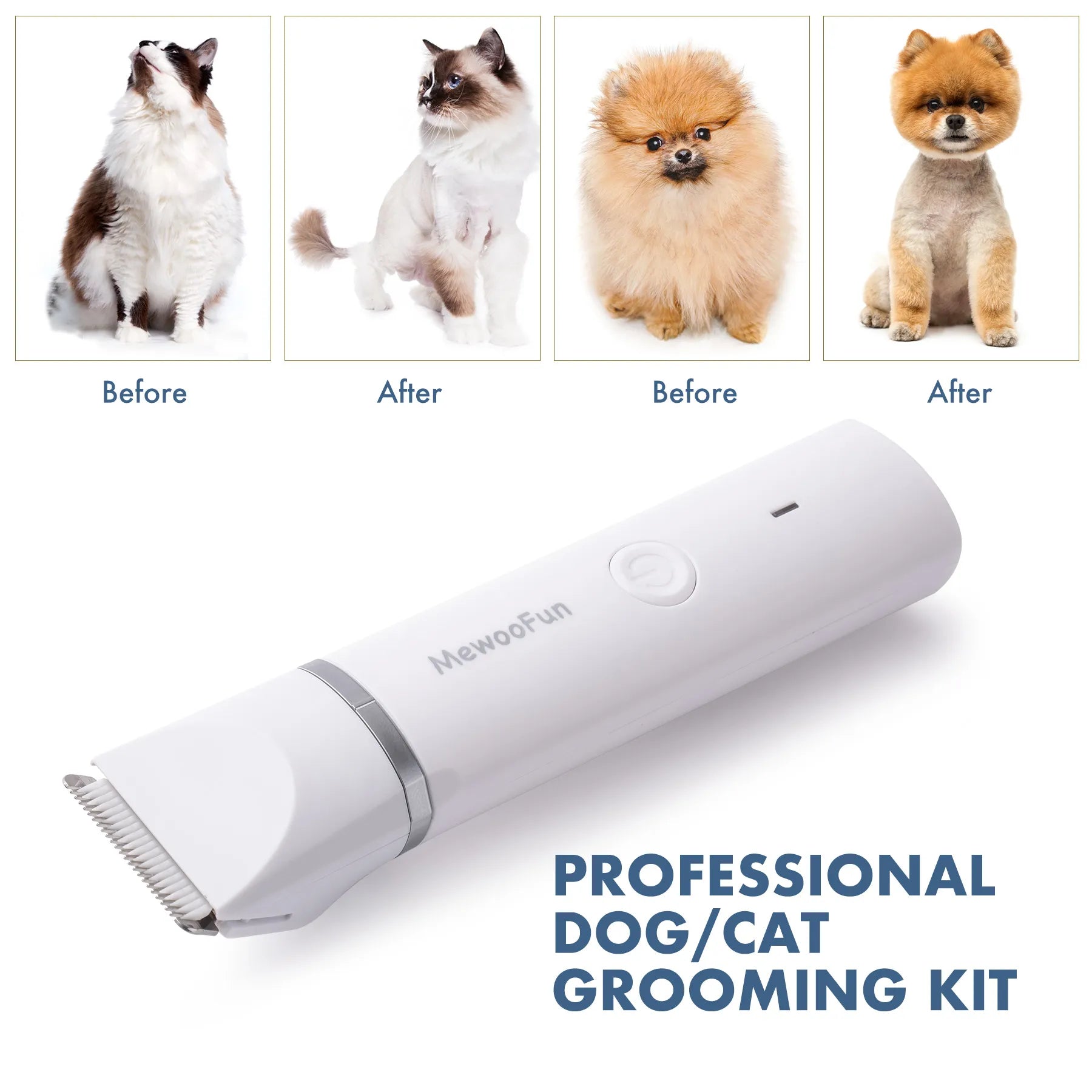 4 in 1 Pet Electric Hair Clipper with 4 Blades Grooming Trimmer Nail Grinder Professional Recharge Haircut For Dogs Cat ShopOnlyDeal