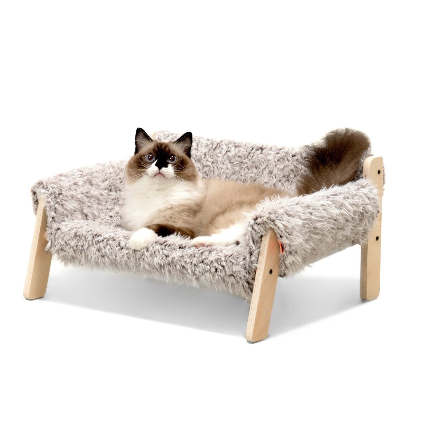 Cat Bed SofaWooden, Sturdy Fluffy Cat Couch Bed Dog Beds for Cats and Small Dogs Pet Furniture Elevated ShopOnlyDeal