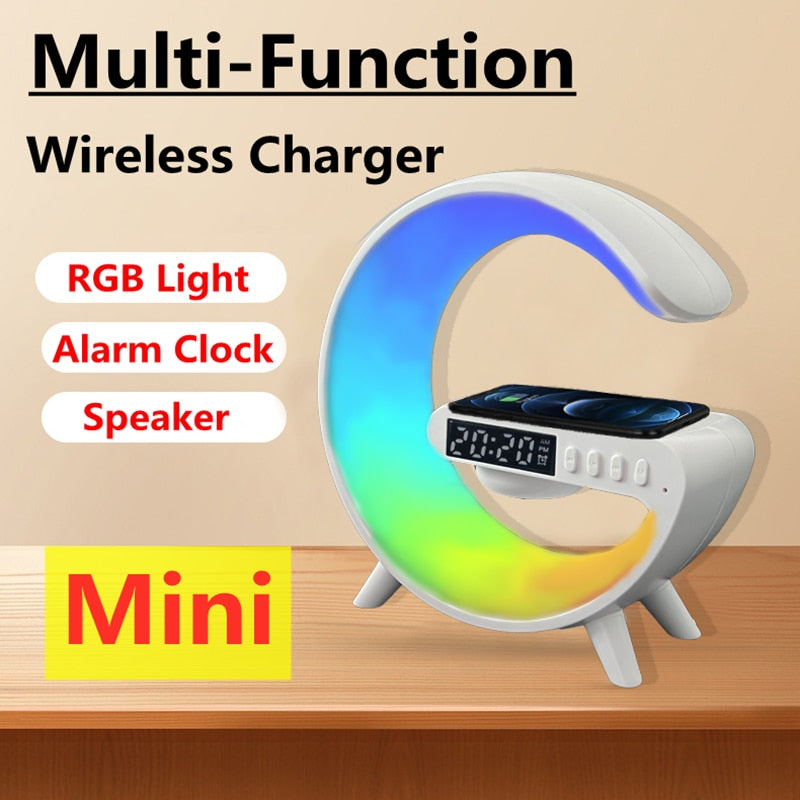 Experience the Future of Convenience with Our Mini Multifunction Wireless Charger Pad Stand Speaker! ShopOnlyDeal