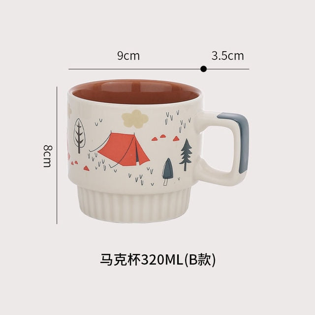 Mug design sense niche coffee cup high-end exquisite girl ins style household water cup milk cup ShopOnlyDeal