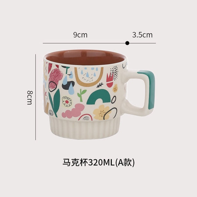 Mug design sense niche coffee cup high-end exquisite girl ins style household water cup milk cup ShopOnlyDeal