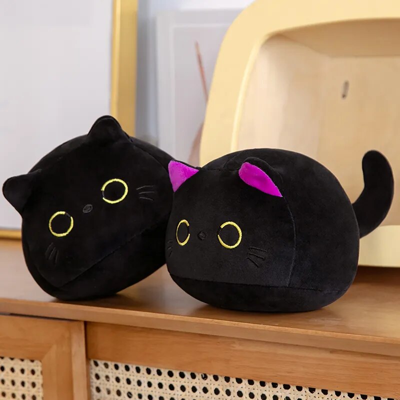 Black Cat Plush Toy Soft Plushies New Cute Stuffed Animal Cat Throw Pillow Doll Room Decor Kawaii Peluche Kids Birthday Gift ShopOnlyDeal