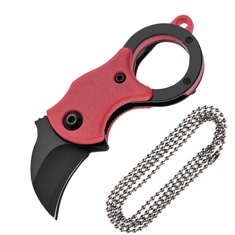 Mini  Keychain Pocket Knife Stainless Steel Camping Small Mini Portable Knife Peeler Fixed Blade Multi EDC Tool with Chain ShopOnlyDeal