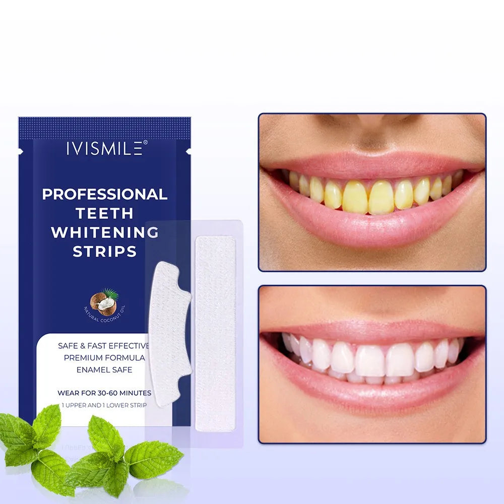 Coconut Oil Sea Salt Tooth Whitening Strips Removing Dirt Brightening Toothpaste Mint Essence Fresh Breath Oral Care ShopOnlyDeal