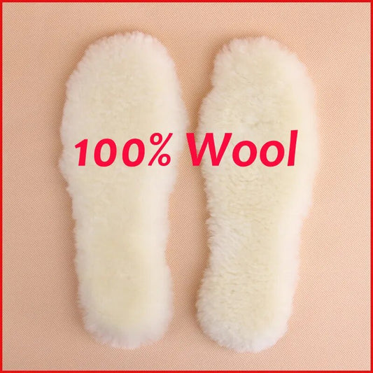 Natural Sheepskin Insoles Winter Real Fur Wool insoles Men Women Warm Soft Thick warm Cashmere Snow Boots Shoe Pad ShopOnlyDeal