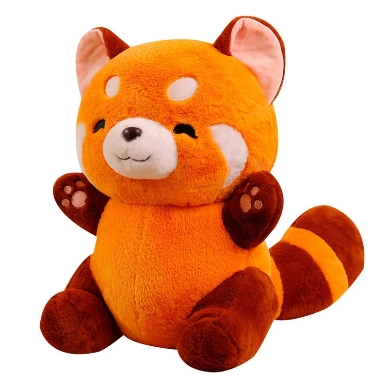 New 1pc 23cm-60cm Stuffed Anime Figure Doll Turned Red Panda Plushie Doll Fluffy Hair Red Raccoon Animals Hug Throw Pillow Kids ShopOnlyDeal