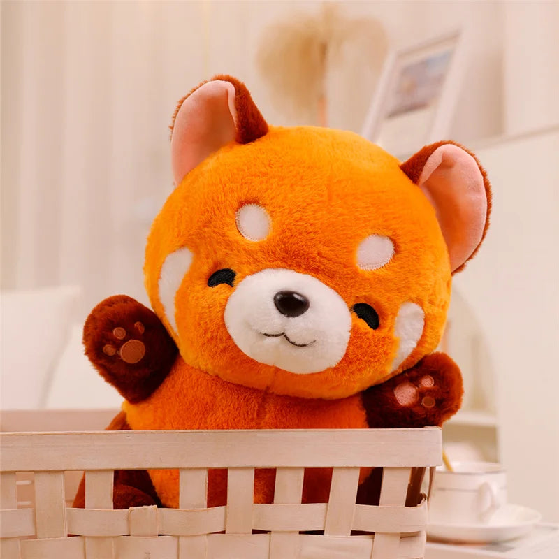 New 1pc 23cm-60cm Stuffed Anime Figure Doll Turned Red Panda Plushie Doll Fluffy Hair Red Raccoon Animals Hug Throw Pillow Kids ShopOnlyDeal