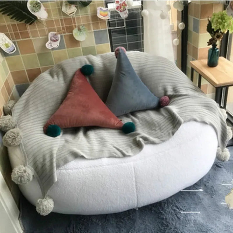 Ottoman Sofa New Big XXL Bean Bag Sofa Bed Pouf No Filling Stuffed Giant Beanbag Ottoman Relax Lounge Chair Tatami Futon Floor Seat Furniture ShopOnlyDeal