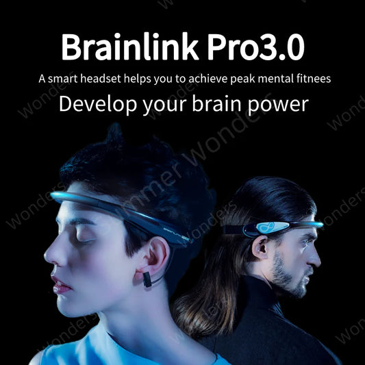 Brainlink Pro Brainwave EEG Headband for Neuro-feedback Mind Control Smart Headset with Heart Rate Sensor Emotion Detection ShopOnlyDeal