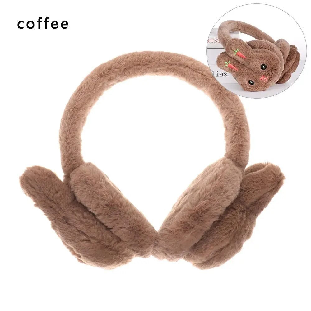 Cartoon Rabbit Winter Warm Earmuffs Fashion Plush Thick Soft  Ear Cover Ear Protection Warmth Ear Muffs For Aldult Kids ShopOnlyDeal