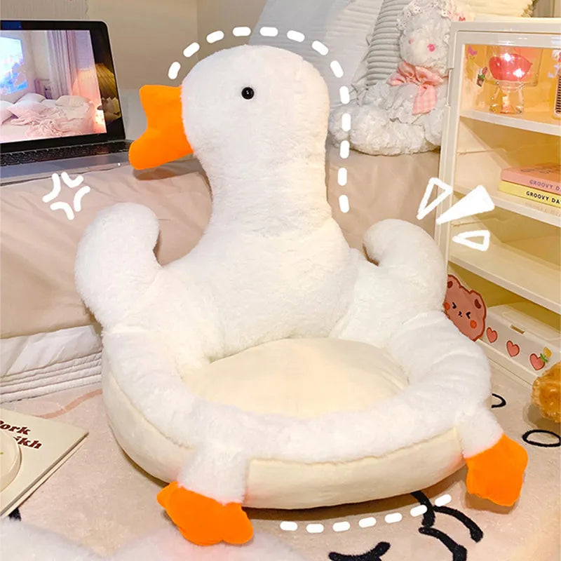 Duck Cushion One-piece Plush For Chair Office Seat Butt Mat Soft Cushion Stuffed Waist Support Back Pad Home Decoration ShopOnlyDeal