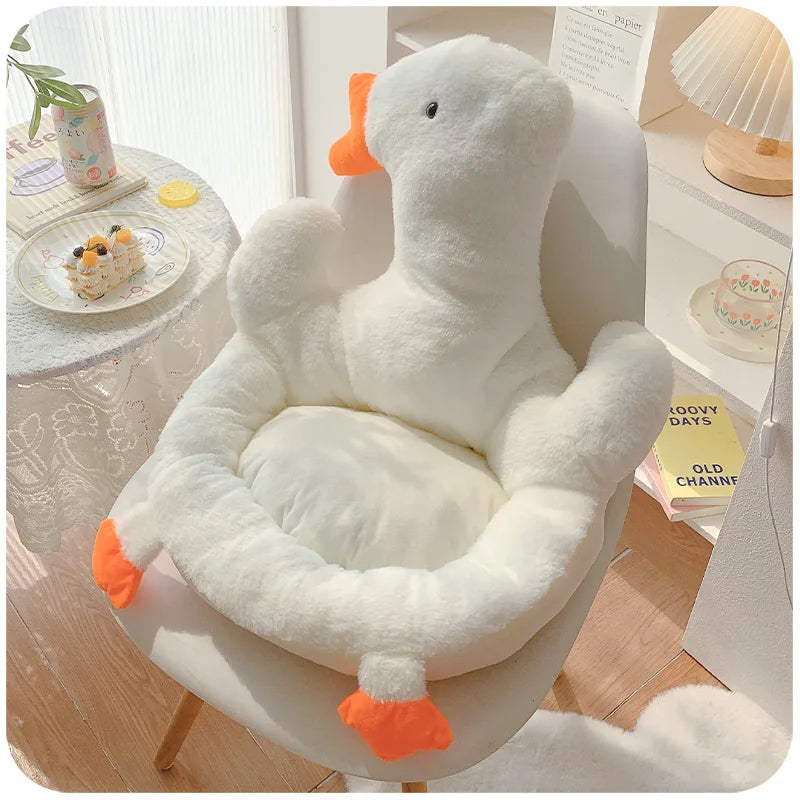 Duck Cushion One-piece Plush For Chair Office Seat Butt Mat Soft Cushion Stuffed Waist Support Back Pad Home Decoration ShopOnlyDeal