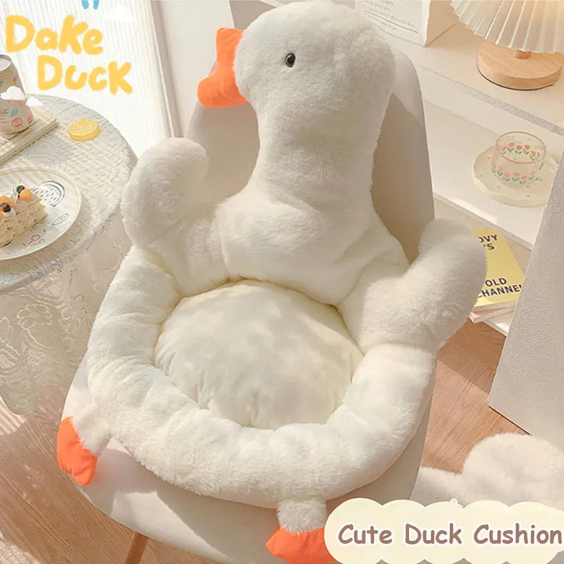 Duck Cushion One-piece Plush For Chair Office Seat Butt Mat Soft Cushion Stuffed Waist Support Back Pad Home Decoration ShopOnlyDeal