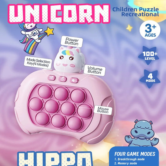 New Unicorn Fast Push Game Quick Halloween Toy Pop It! Pro - The Original Light Up, Pattern Popping ShopOnlyDeal