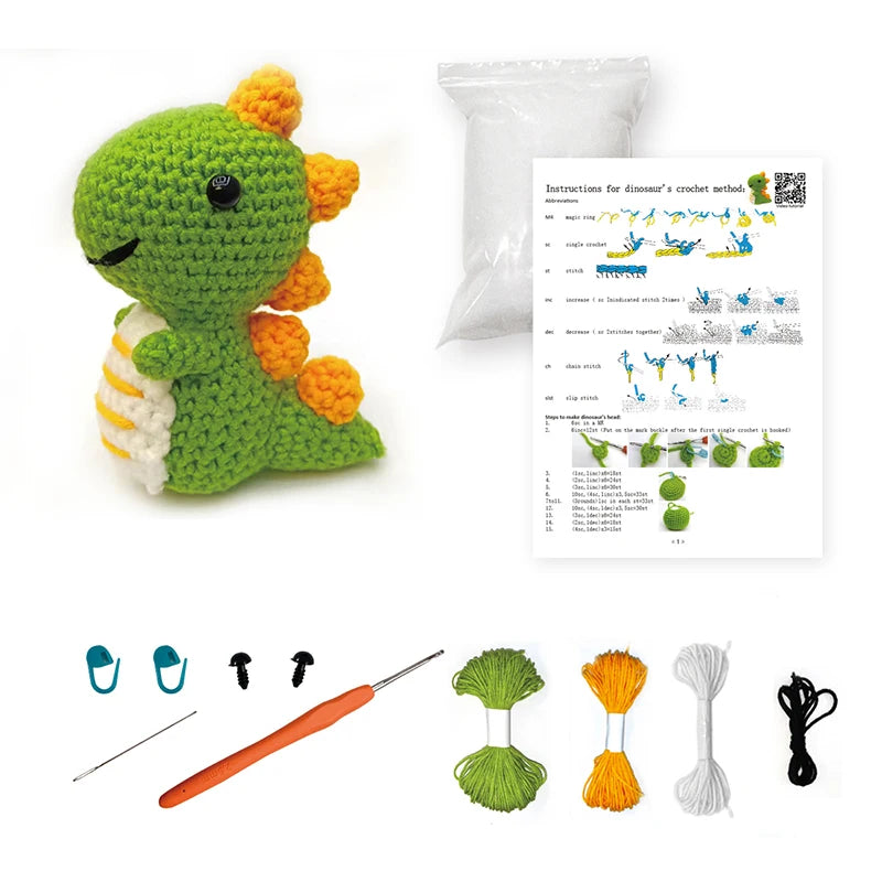 New Hand Woven DIY Crochet Kit Handmade Wool Animal Toys Knitting Material Bag for Beginners Children's Gifts Decoration ShopOnlyDeal